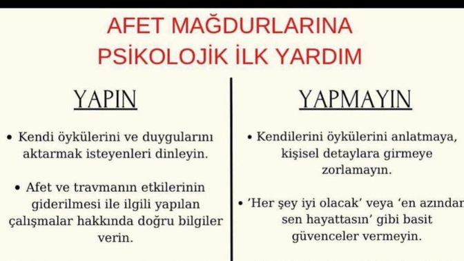 Depremden etkilenen çocuklara nasıl bir destek verilmeli?