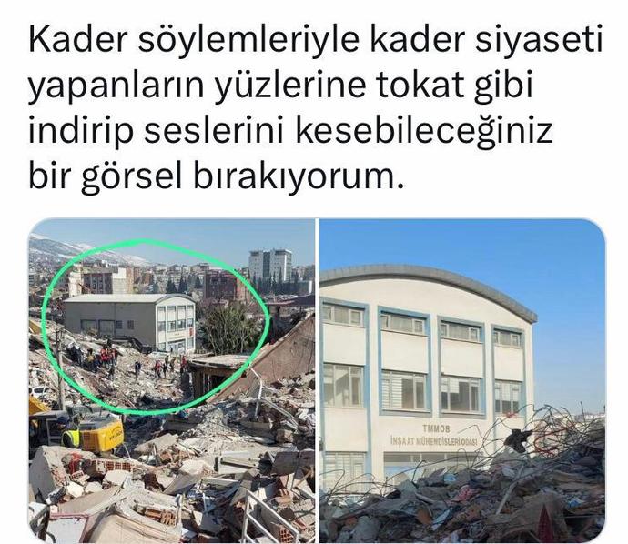 Sizce depremde ölenler ve yıkılan evler KADER mi?