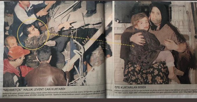 Haluk Leventin yıllar önce enkazdan kurtardığı bebek, Maraşta gönüllü çalışıyormuş. İyilik paylaşarak büyüyecek değil mi?