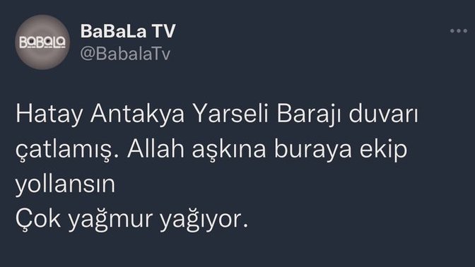 Yalan haber yapıp halkı paniğe sevk eden Babala TV imiş. Şaşırdık mı?