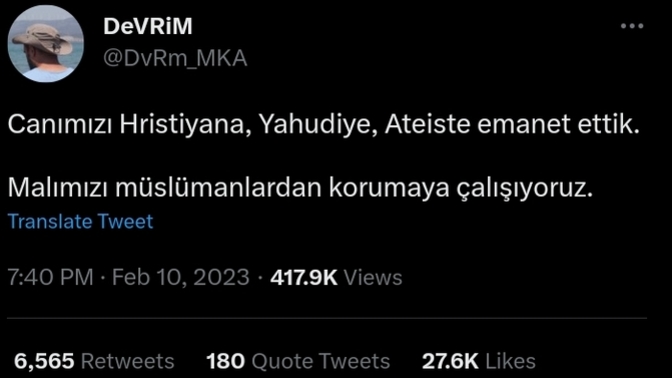 Doğru buluyormusunuz adamın yazdığı tweeti?