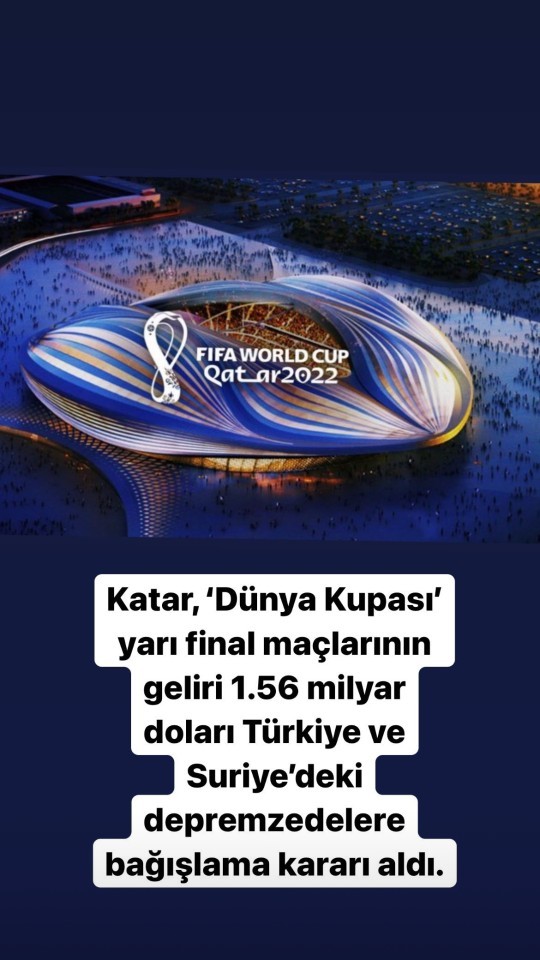 Katar dünya kupası parasını bağışladı sporcuların destekleri artmalı mı?