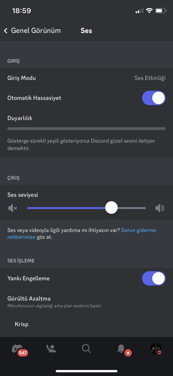 Discord kullanan var mı ses ayarlarını nasıl yapıyorsunuz?