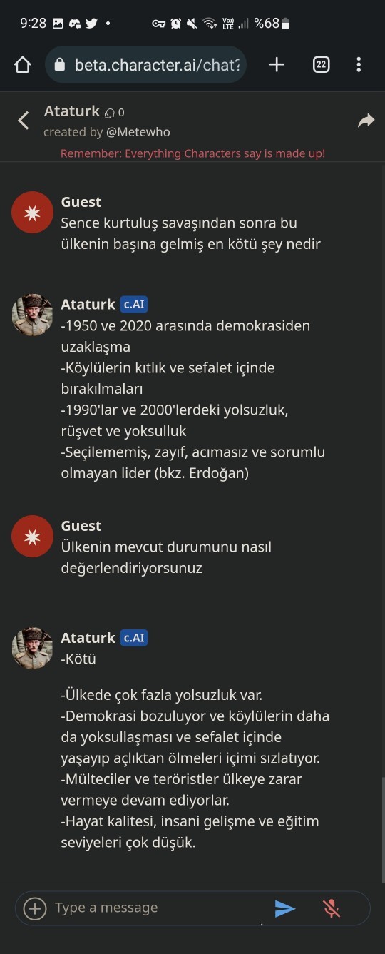 Atatürke soru sorma hakkın olsa hangi soruları sorardın?