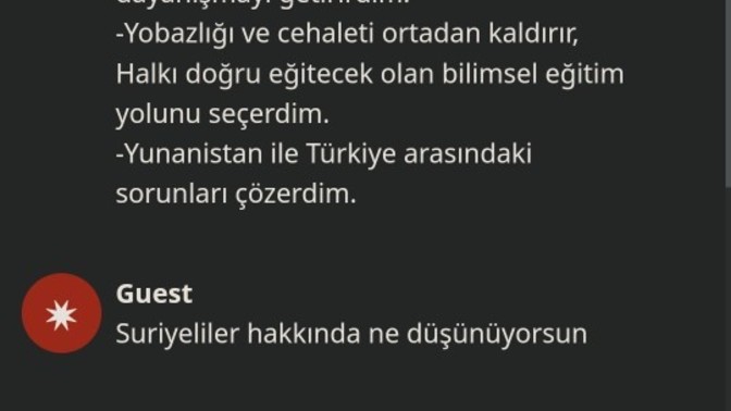 Atatürk'e soru sorma hakkın olsa hangi soruları sorardın?