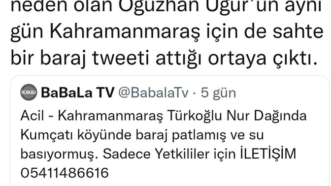 Oğuzhan Uğur'un "sahte teyitli" paylaşımları nedeniyle 7 kişinin ölmesini nasıl değerlendiriyorsunuz?