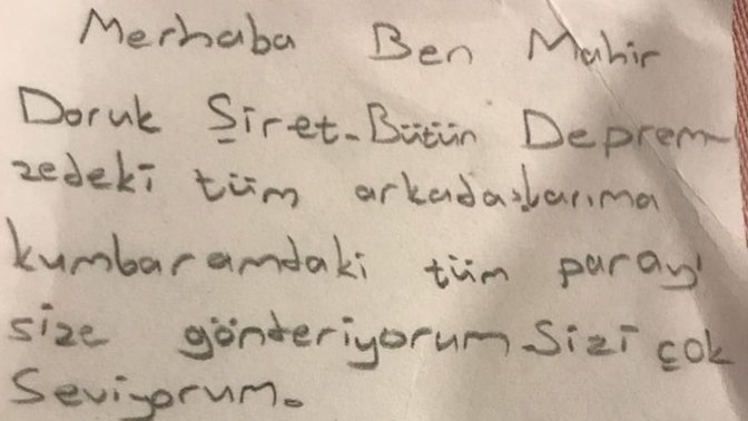 Kumbarasındaki tüm parasını depremzedelere gönderen çocuk! Duyguları darmadağın olan kimler var?