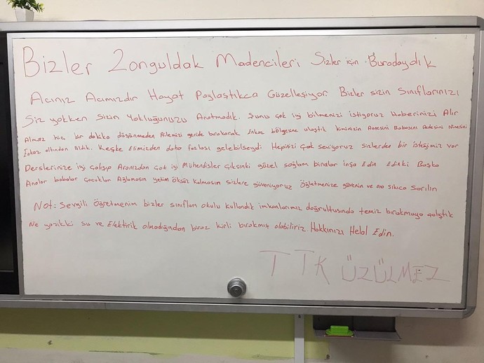Madencilerden öğrencilere mesaj: Sağlam binalar inşa edin ki, analar, babalar, çocuklar ağlamasın! Duygulanmamak elde mi?