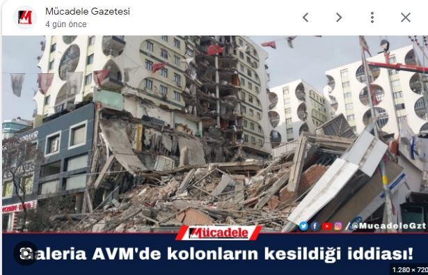 Galeria Sitesi kolonları kesilmesinden dolayı bina ters dönerek çöktü, sizce bu bir cinayet değil mi?