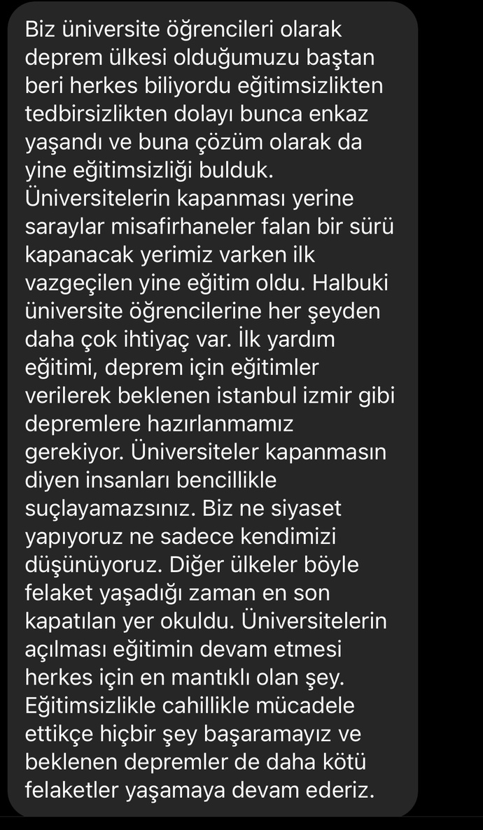 Üniversiteler kapatılmasın kampanyası başlatıldı, sizce açık mı kalmalı yoksa online mı devam etmeli?