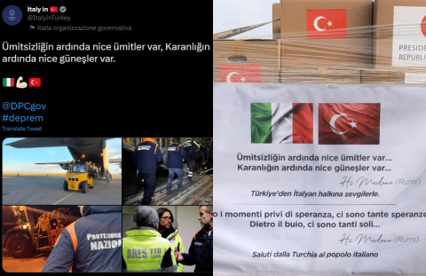 Viva İtalya! İtalyanlar pandemide yaptığımız iyiliği böyle geri ödedi. Türk olduğumuzla gururlanmamız boşa değil di mi?