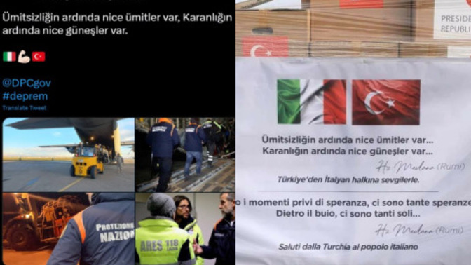 Viva İtalya! İtalyanlar pandemide yaptığımız iyiliği böyle geri ödedi. Türk olduğumuzla gururlanmamız boşa değil di mi?