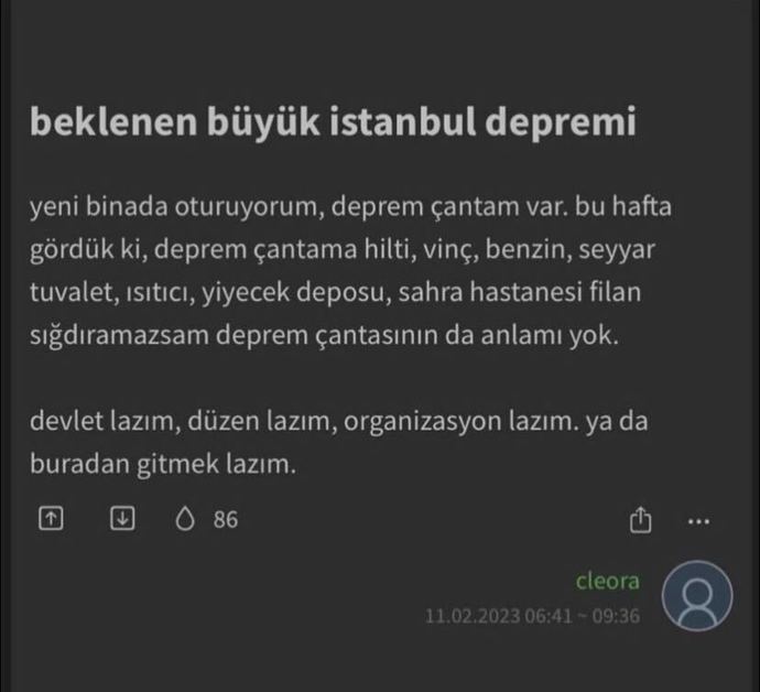 Deprem çantanızda neler var?