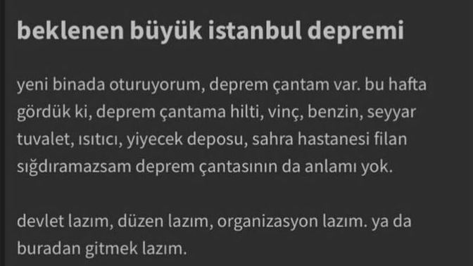 Deprem çantanızda neler var?