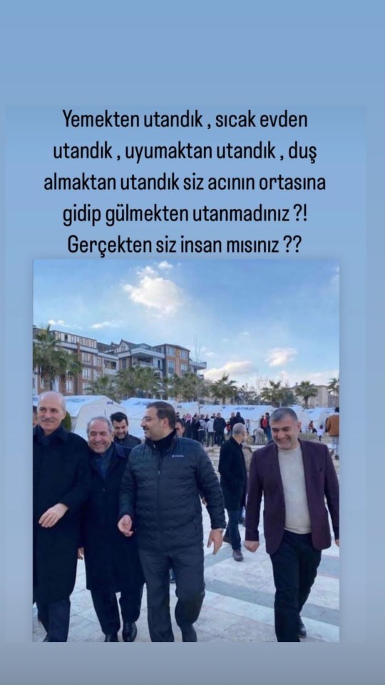 Enkaz yerine giden bir siyasetçi gülebilir mi?