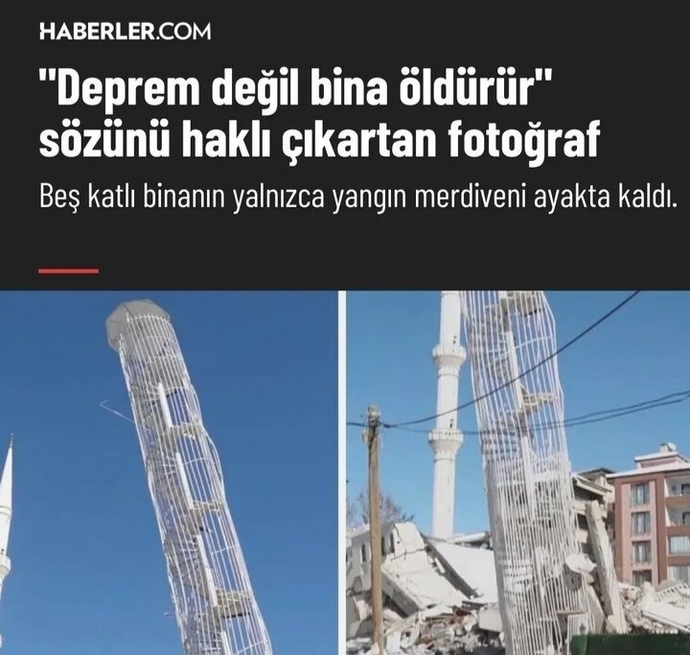 Depremin değil binanın öldürdüğünü gösteren bi görsel! İnşaat sektöründe nasıl bir denetim yıkımların önüne geçer?