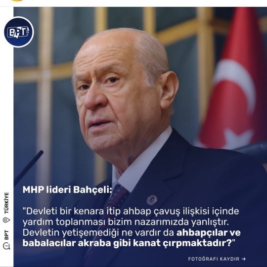 Devlet Bahçelinin yaptığı açıklama, devlet adamlığına uygun mu?