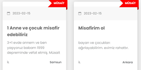 EvimEvindir projesi ile depremzedeler misafir ediliyor. Evinizde depremzedelere yer açar mısınız?