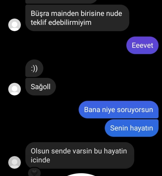Nudeleştiğim çocuk izin istiyor normal mi?