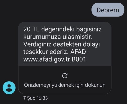 Deprem için bağış yaptınız mı?