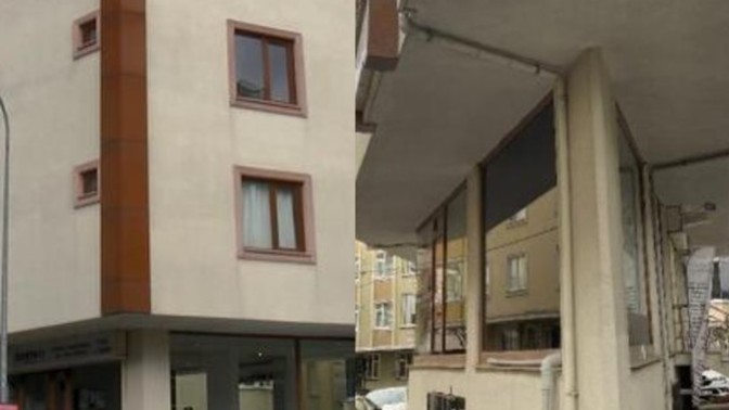 Üçgen yapıda inşa edilen binanın müteahhidi, binanın deprem yönetmeliğine uygun olduğunu söyledi. Sizce deprem yönetmeliğine uygun mu?