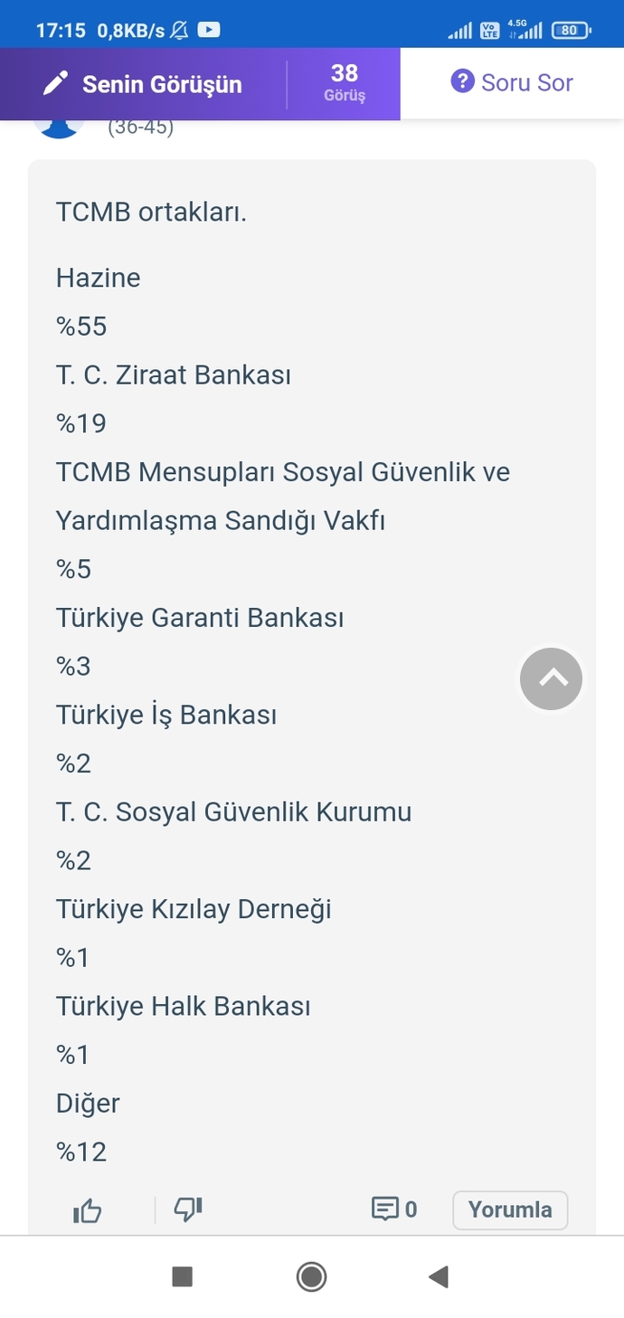 Merkez bankası nerenin bankası?