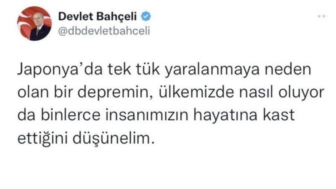Devlet bahçelinin 2017'de attığı deprem tweeti gündem oldu düşünceleriniz?