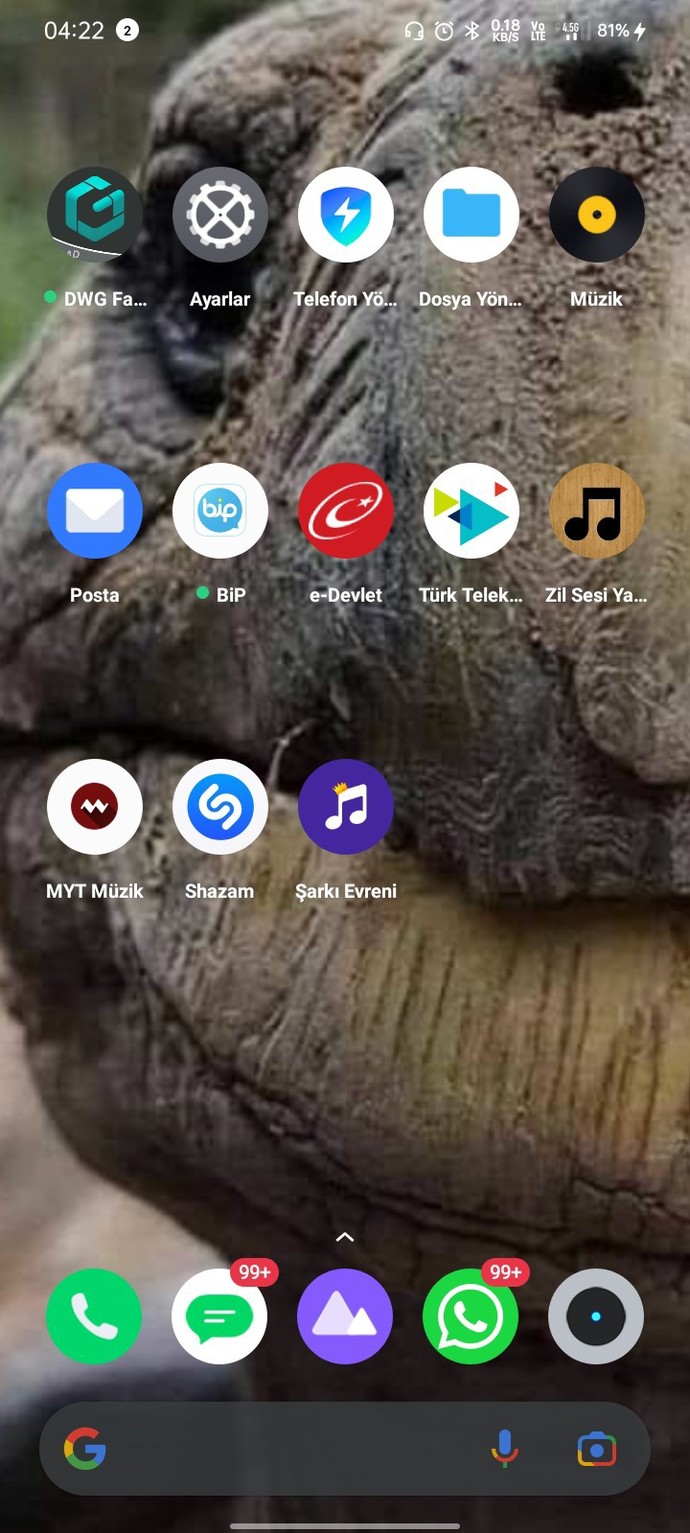 Duvar kağıdınızda hangi foto var?