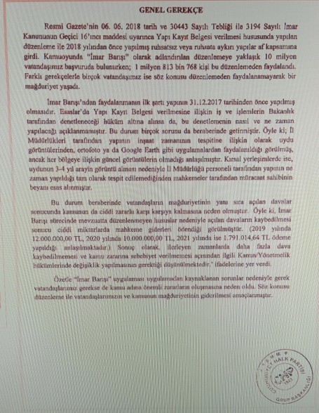 Chpnin seçim vaadi olarak imar affında bulunması hakkında ne düşünüyorsunuz?