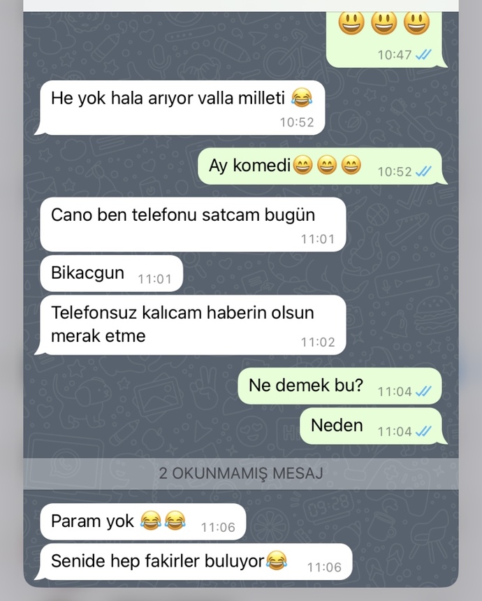 Bu mesajlardan ne anlıyorsunuz flört benden para mı istemiş?