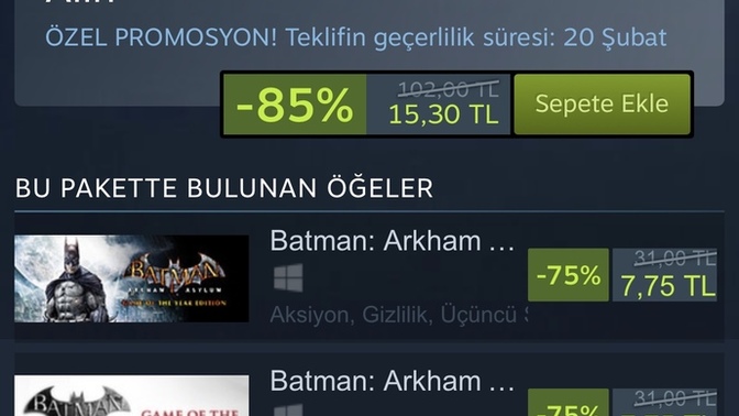 Gözüne çarpan bir indirim var mı?