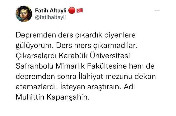 Siz depremden ders aldınız mı?