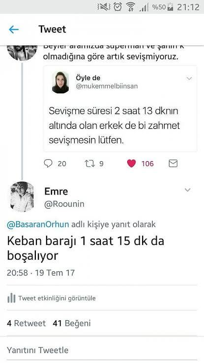 Sizce sağlıklı bir ilişki gittisiyle geldisiyle en fazla kaç dakika sürmelidir?