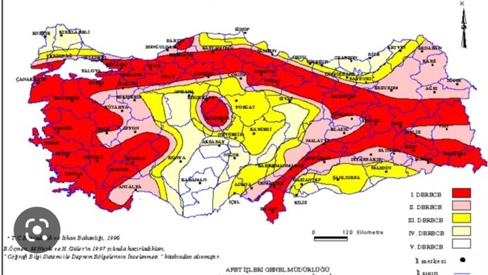 Bulundugunuz şehir kaçıncı derece deprem bölgesinde?