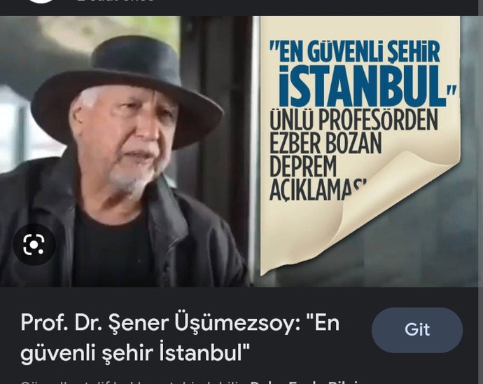 Deprem için en güvenilir şehir İstanbul açıklaması yapan yer bilimci için ne düşünüyorsunuz?