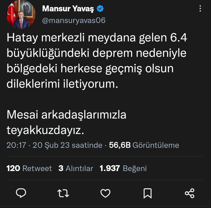 Hatayda az önce deprem meydana geldi hissettiniz mi?