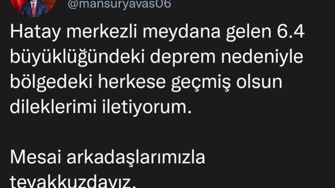 Hatay'da az önce deprem meydana geldi hissettiniz mi?