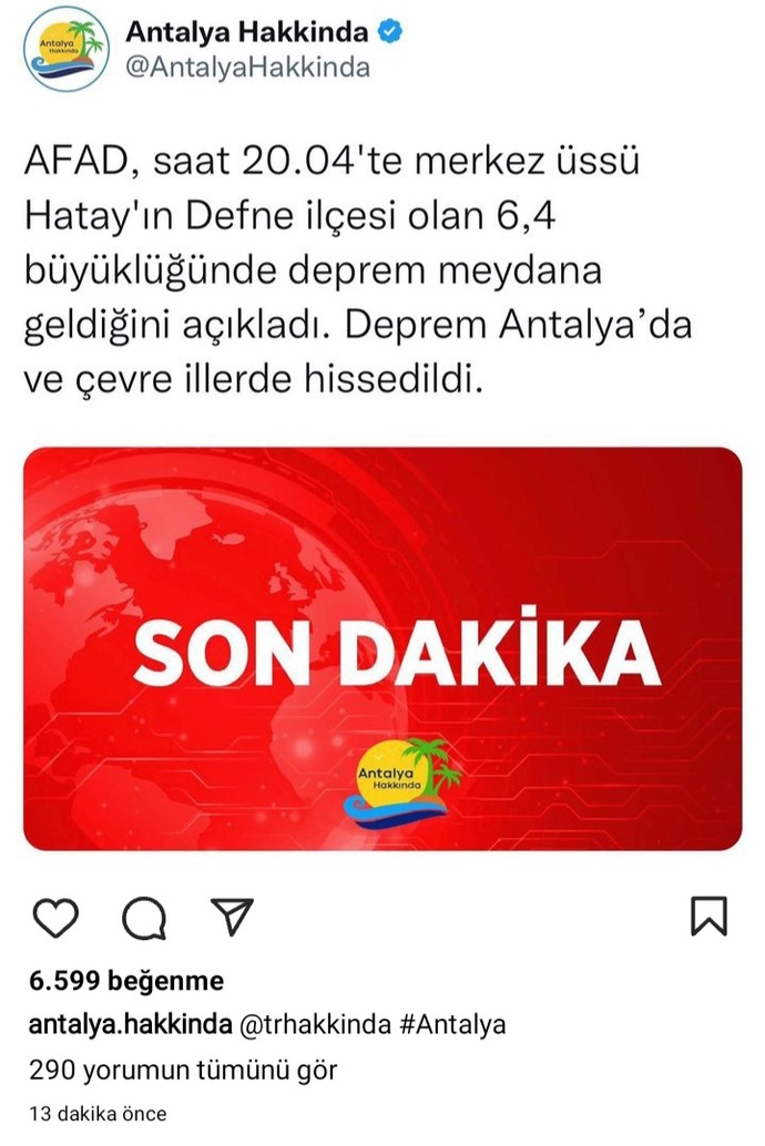 Mersinde deprem oldu hisseden var mi?