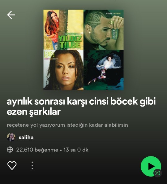 Ayrılık sonrası dinlemelik şarkılarınız var mı?