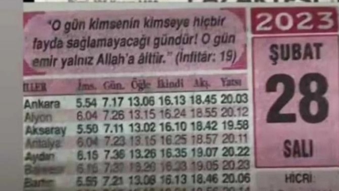 Takvim yaprakları tesadüf olabilir mi?