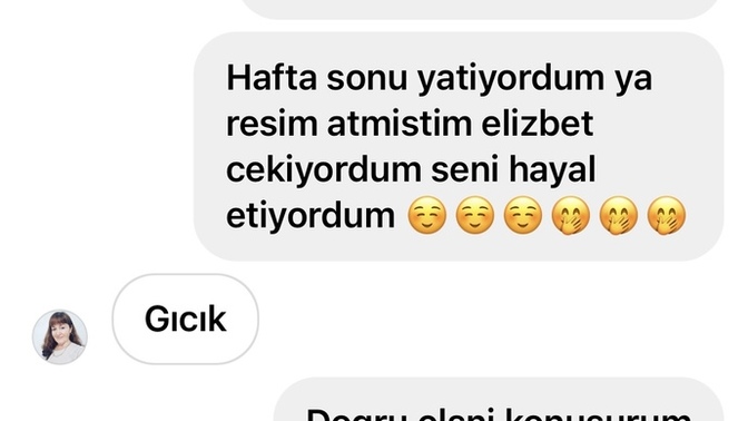 Kadina itraf etim sonra gicik dedi bana?