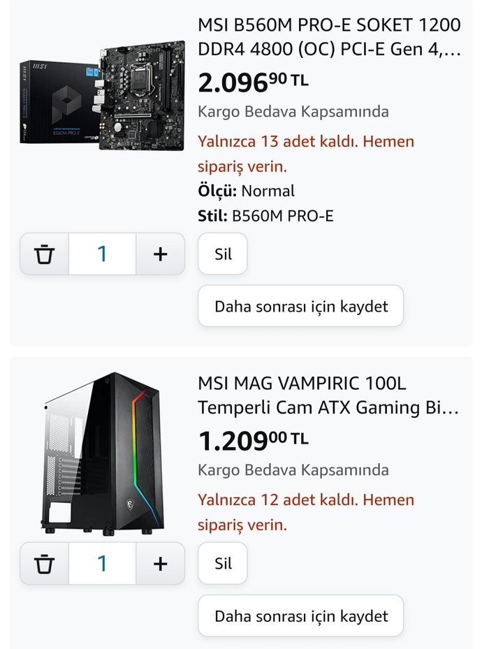 25.445 TLye bilgisayar topladım. Bu parçalar iyi mi?