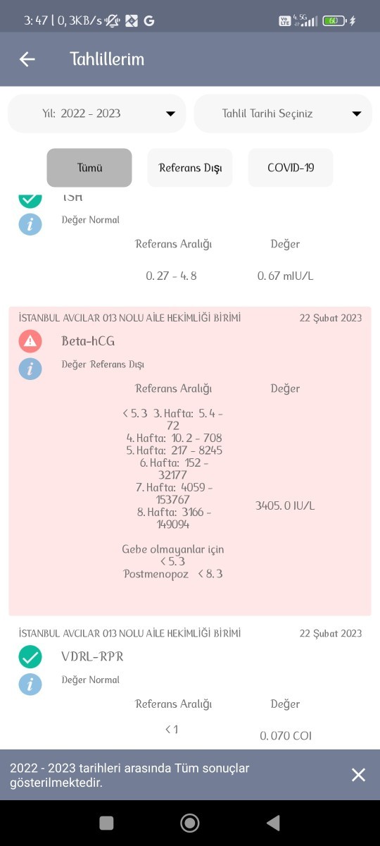 Gebelik için test yaptırdım ama anlamadım yardımcı olur musunuz?