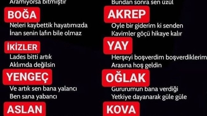 Sizce hangi burcun sözleri daha iyi?