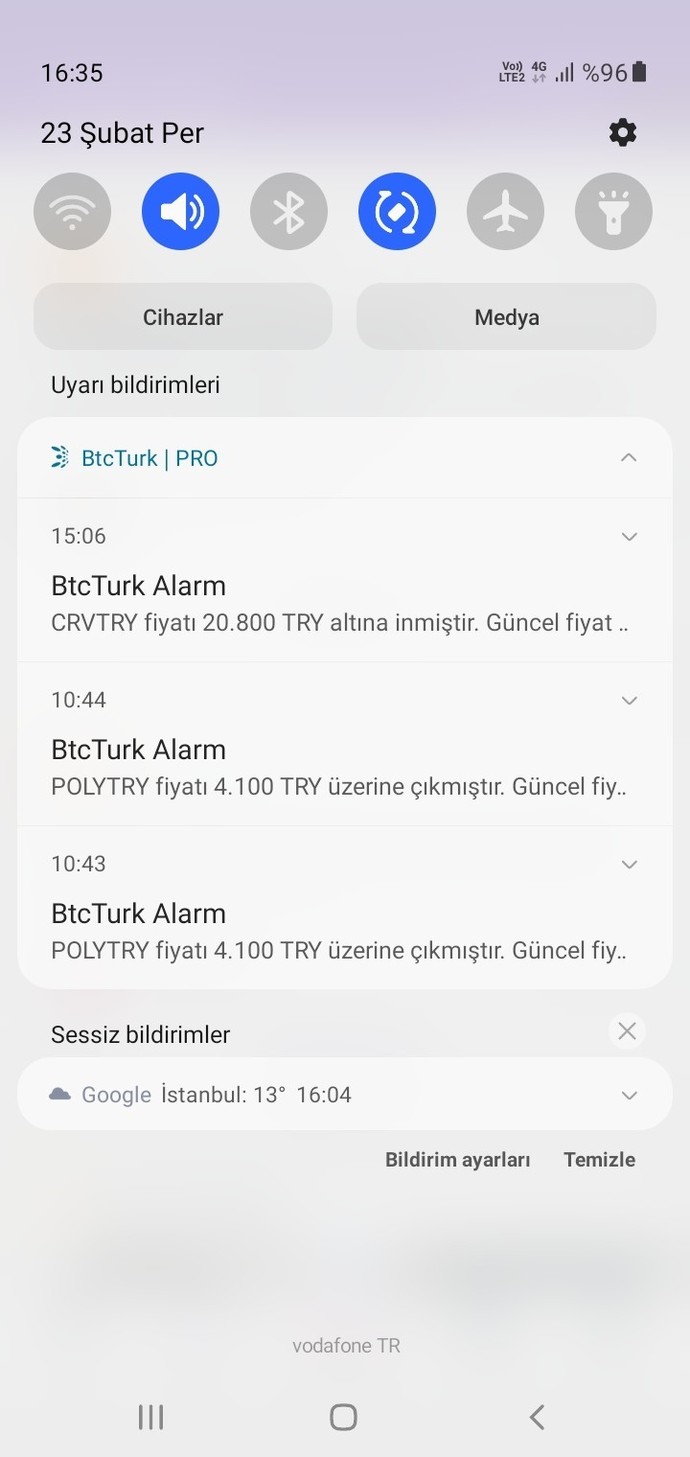 En sevdiğiniz bildirim nedir?