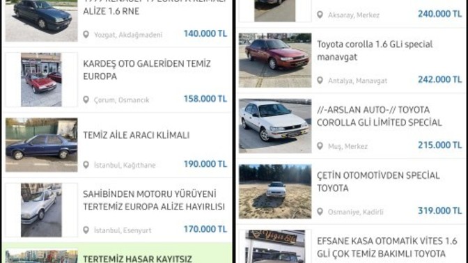 Türkiye de ki araba fiyatları hakkında düşünceleriniz nedir?