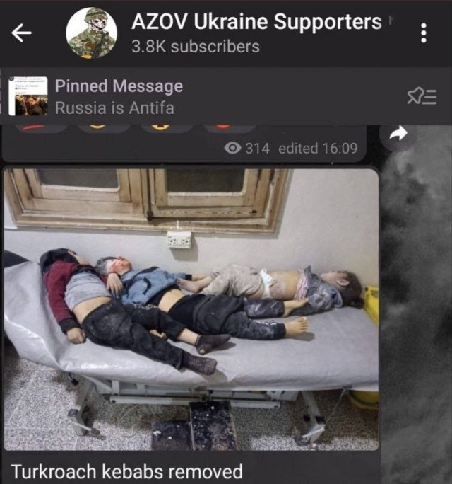 Azov isimli Ukraynalı örgüt depremde ölen cenazelerimizi paylaşıp dalga geçerken niye komutanlarını ülkemizde koruyoruz?