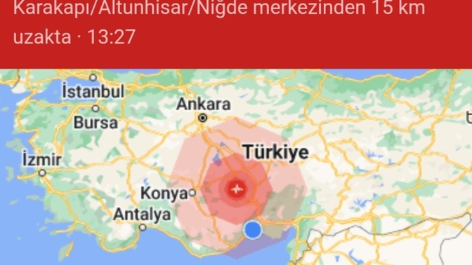 Niğde merkezli depremi kimler hissetti?