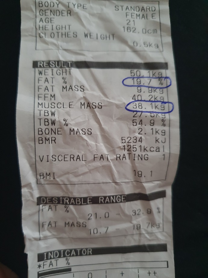 Arkadaşlar spora yeni basladim başlangıç için yağ kas oranım nasıl?
