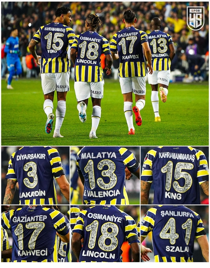Fenerbahçe bugün sahaya bu formalarla çıktı çok ince düşünülmüş bir hareket değil mi?